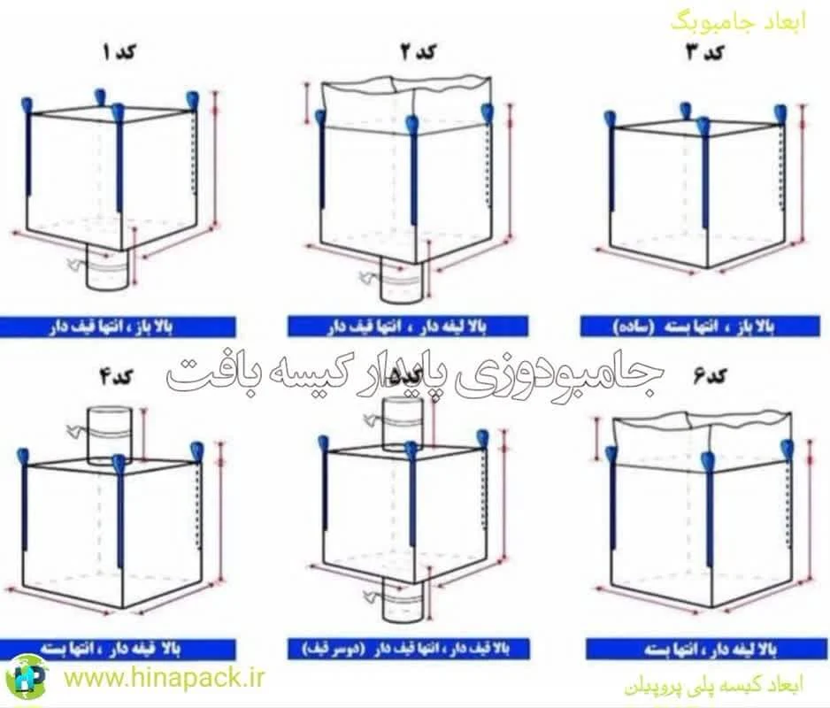 ابعاد جامبو بگ یک تنی + راهنمای خرید کیسه جامبو مناسب با محصول