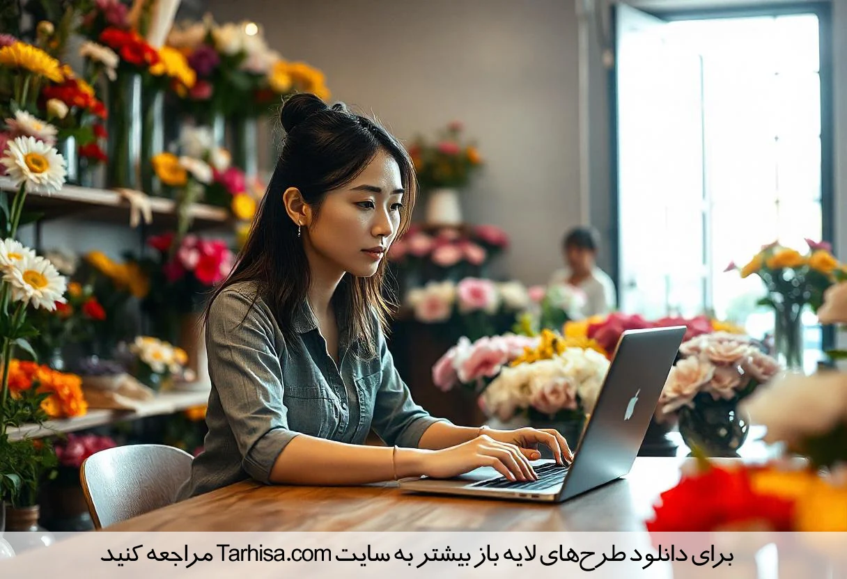 دانلود رایگان طرح لایه باز کارت ویزیت گل فروشی